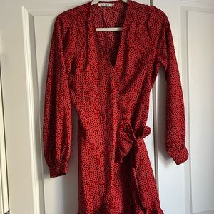 IVIVI red dress with black dots, size large